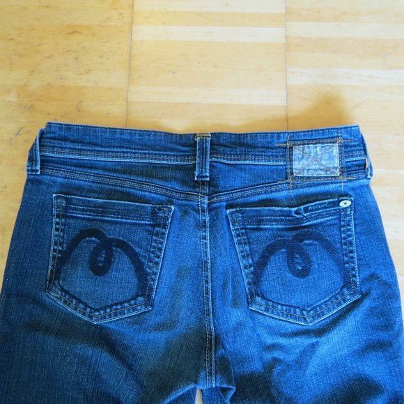 MAVI boot cut dark wash blue jeans 27 - Picture 4 of 5